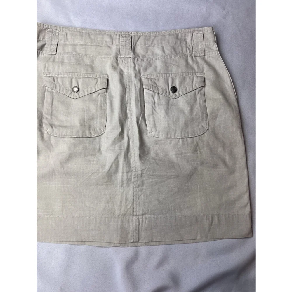 Magellan Sportswear Women’s Cream Cargo A Line Tie Front Skirt size 4 EUC - Picture 10 of 13